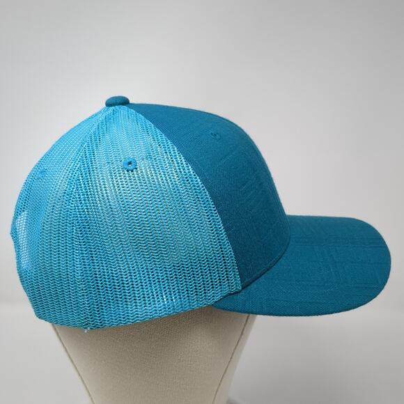 Cloverleaf Snapback Trucker Hat Blue OS Adjustable Mesh Back Get Your Hooey - Picture 5 of 9
